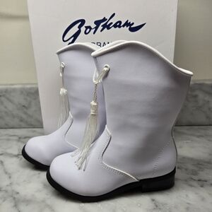 Majorette Dance Parade Band Boots Gotham Brand 802, White, 11M KIDS, Pull-On NEW